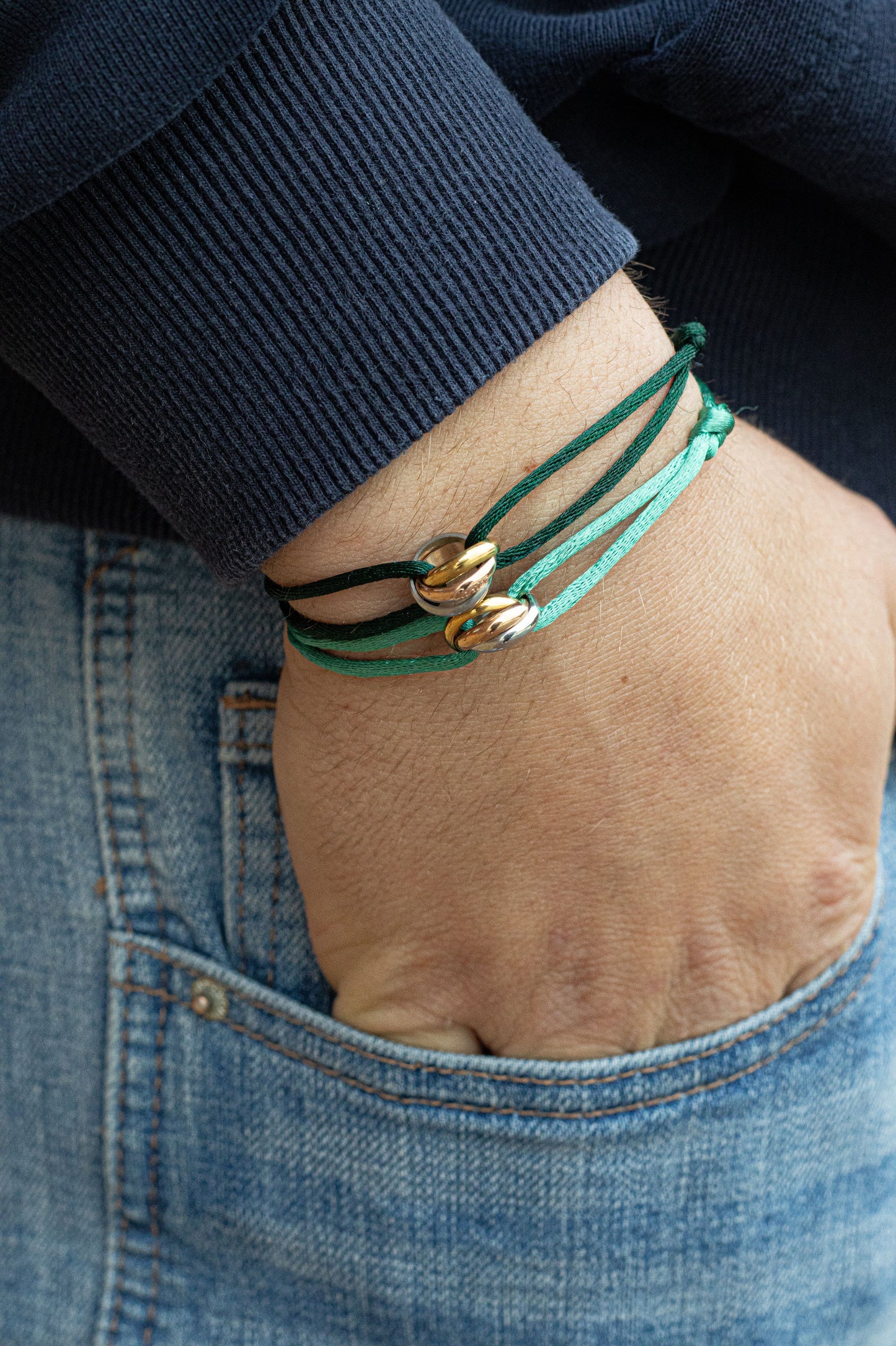 L’Trinity armband - Donker Groen