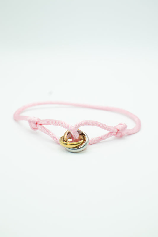 L’Trinity armband - Licht Roze