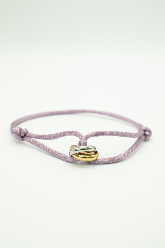 L’Trinity armband - Grijs/Paars